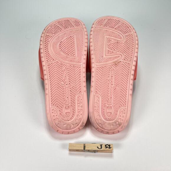 Champion Super Slide Split Script Orange Pink Slip On Sandals Women’s Size 6W - Picture 9 of 9